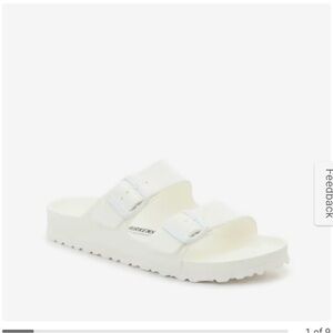 Size 7 white Birkenstock slides. Only wore a few times.